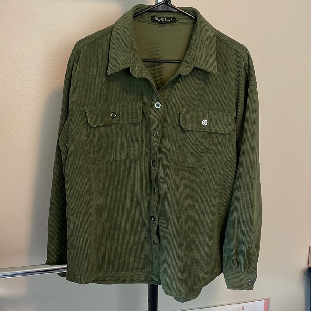 Olive green shacket